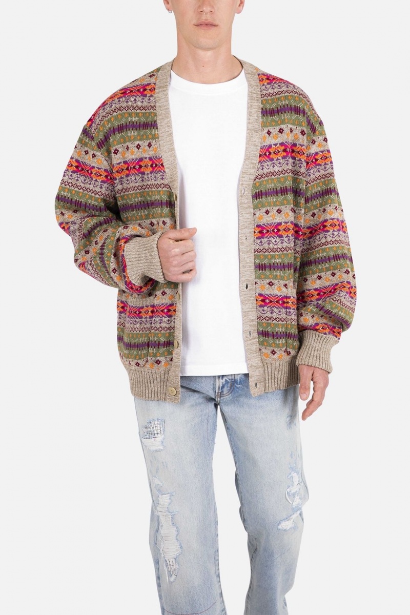 Mnml Fair Isle Cardigan Sweatshirts Multi | FQ33-O4GD