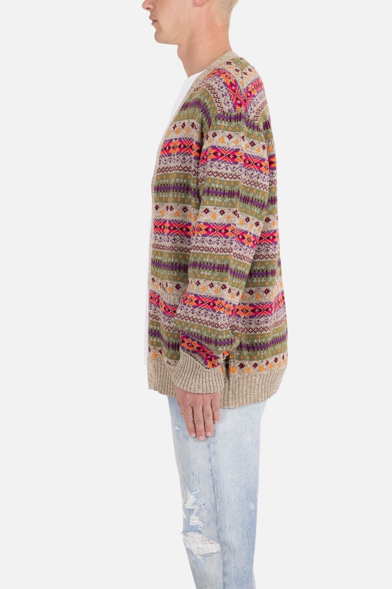 Mnml Fair Isle Cardigan Sweatshirts Multi | FQ33-O4GD