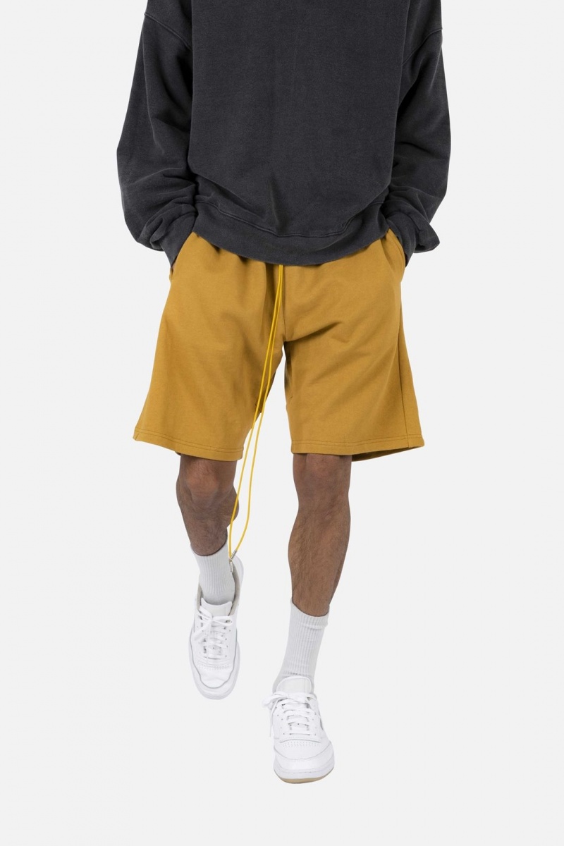 Mnml Flap Pocket Sweatshorts Shorts Mustard | NW27-V9VW