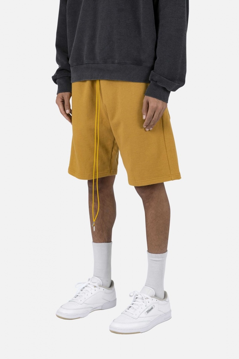 Mnml Flap Pocket Sweatshorts Shorts Mustard | NW27-V9VW