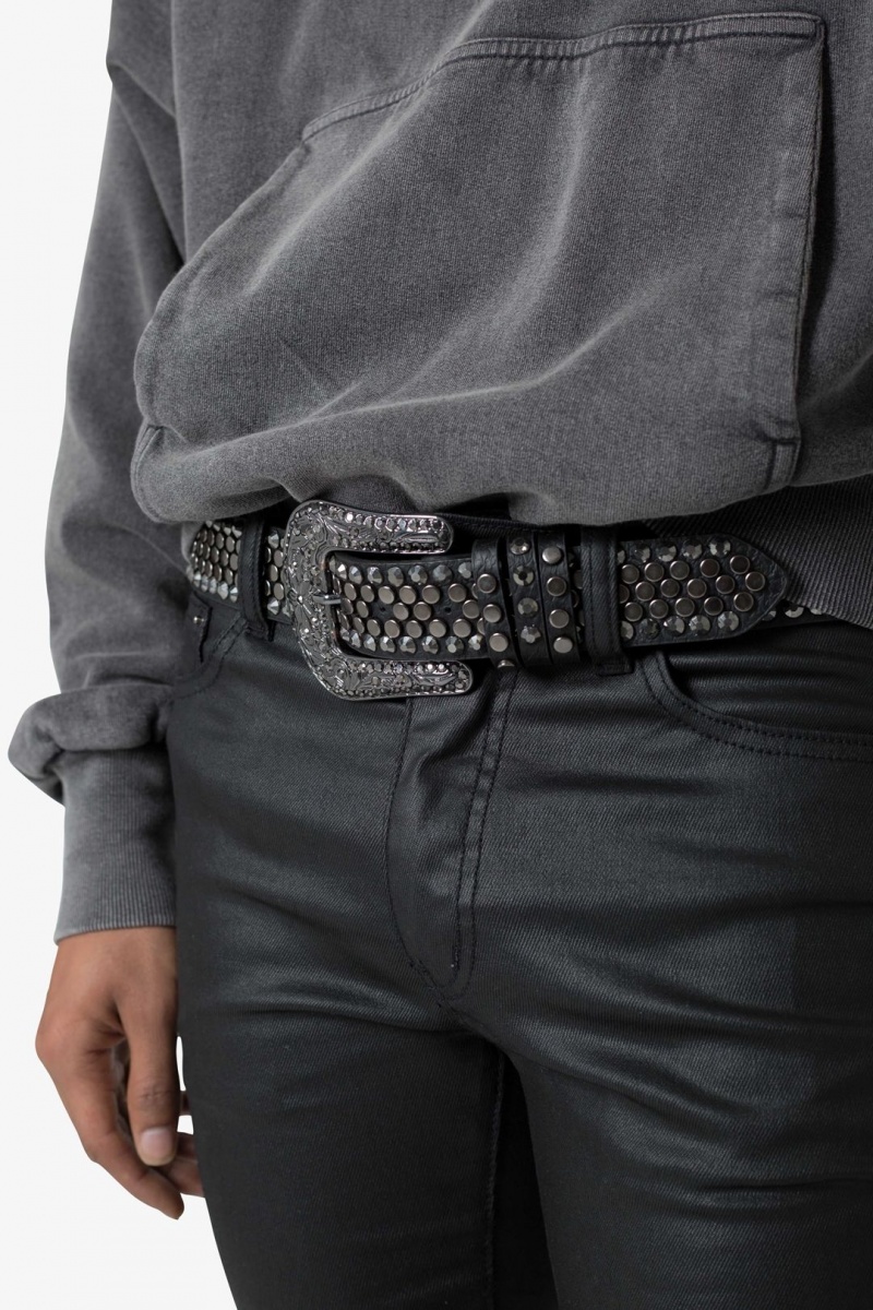 Mnml Flathead Metal Studded Belt Belts Black | IL82-D0GK