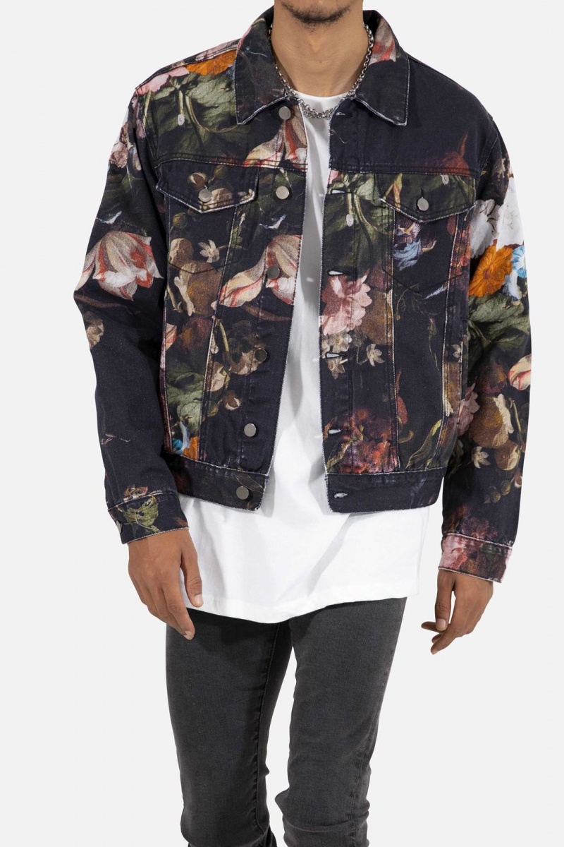 Mnml Floral Trucker Jacket Jackets Multi | GX70-I5YL