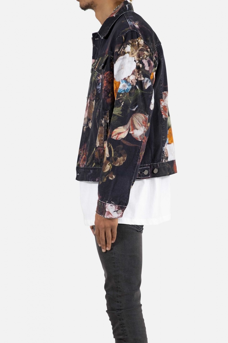 Mnml Floral Trucker Jacket Jackets Multi | GX70-I5YL