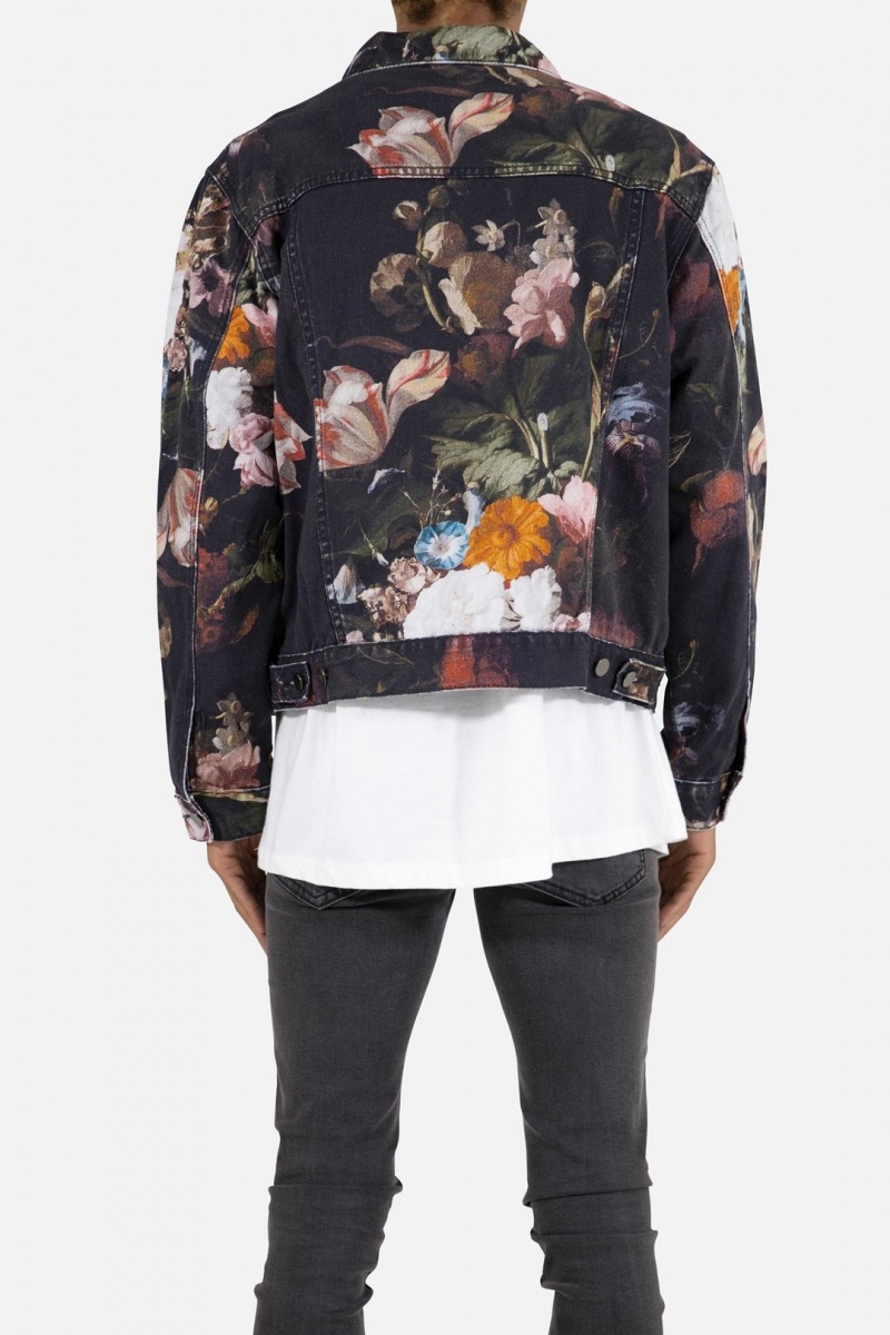 Mnml Floral Trucker Jacket Jackets Multi | GX70-I5YL