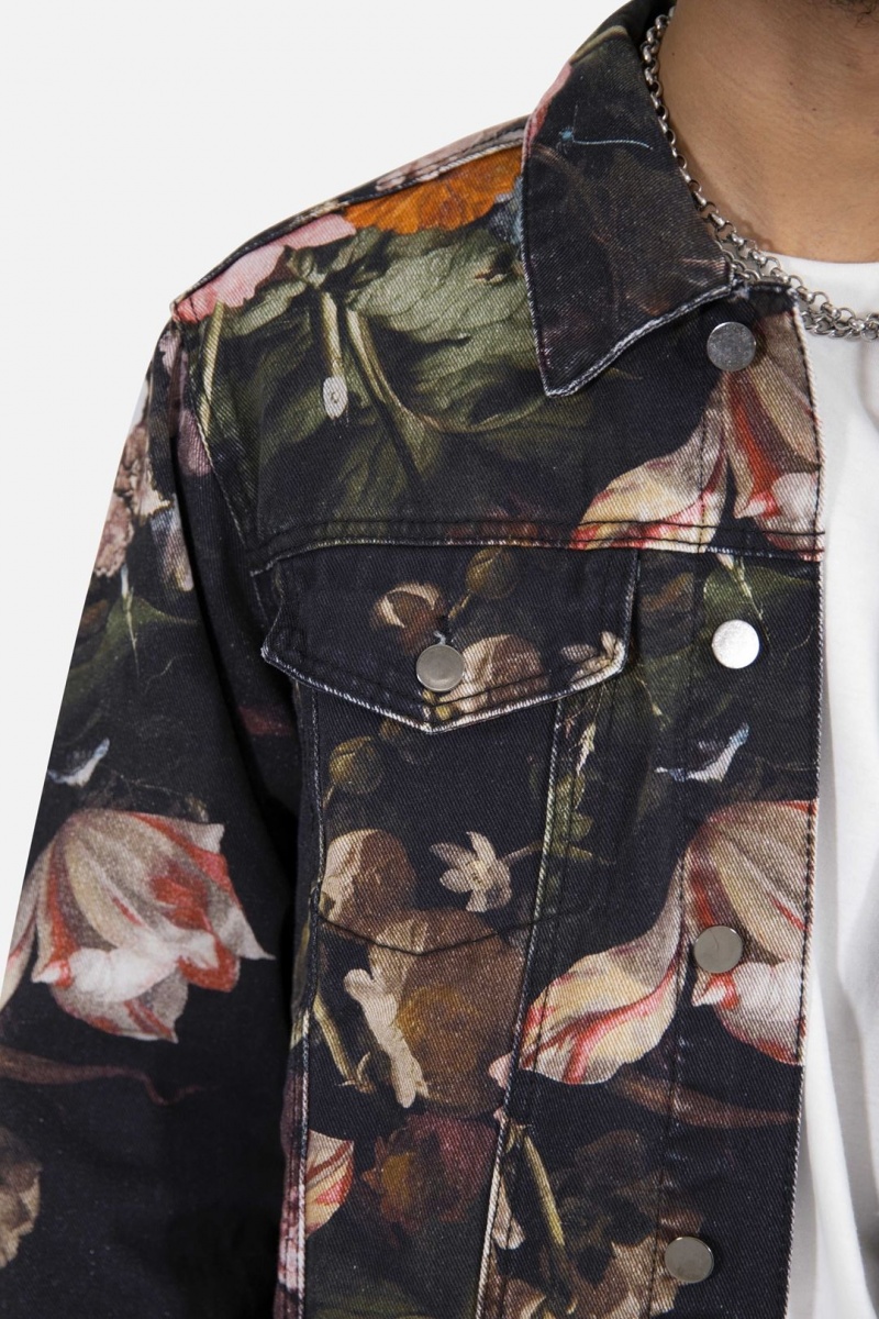 Mnml Floral Trucker Jacket Jackets Multi | GX70-I5YL