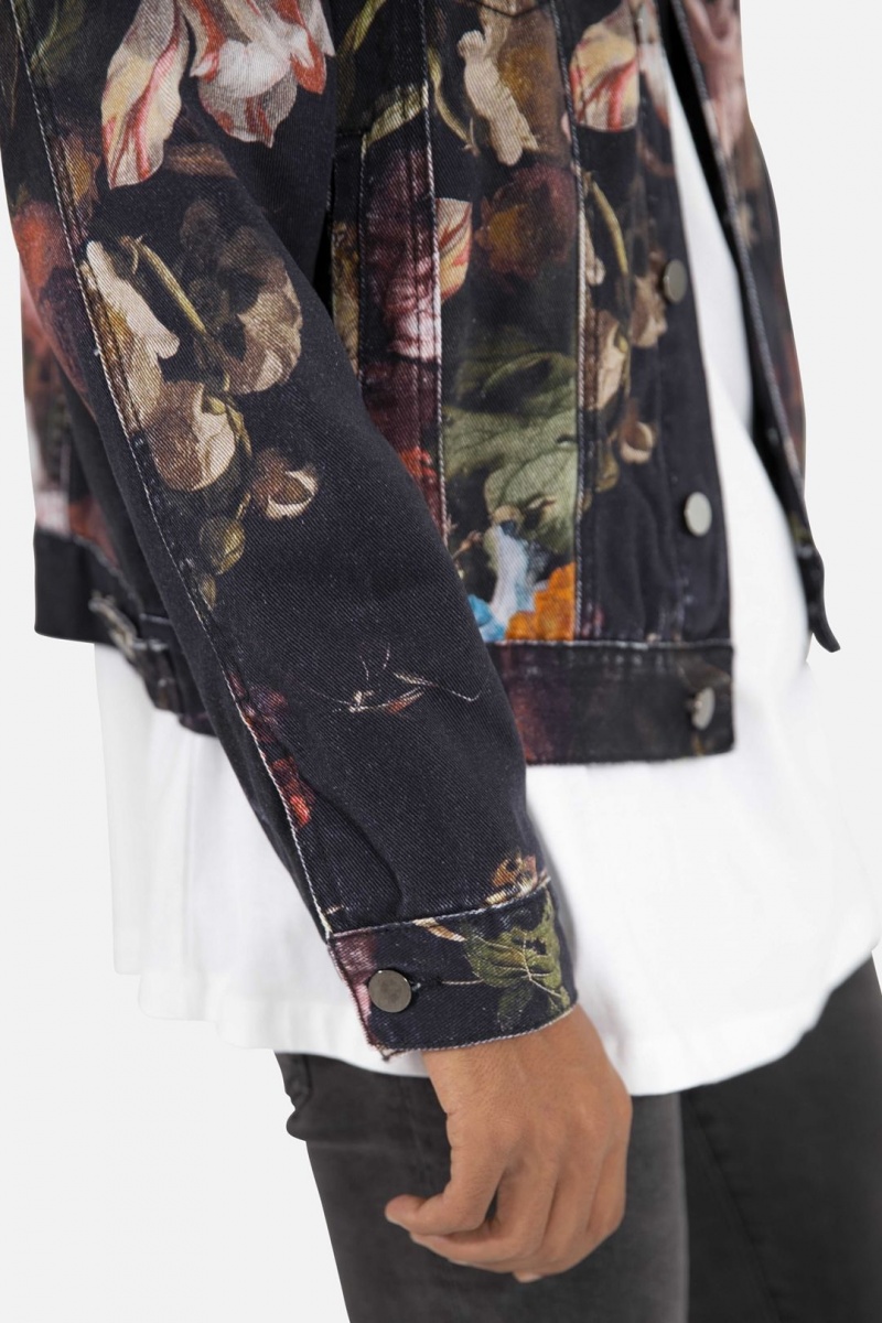 Mnml Floral Trucker Jacket Jackets Multi | GX70-I5YL