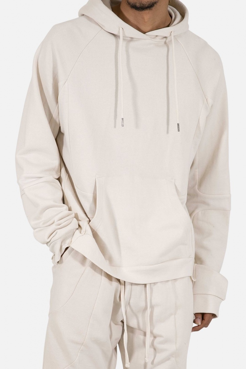 Mnml Geo Paneled Hoodie Sweatshirts Off White | FQ32-J1JA