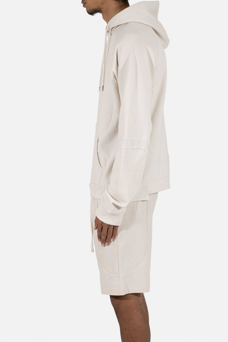 Mnml Geo Paneled Hoodie Sweatshirts Off White | FQ32-J1JA