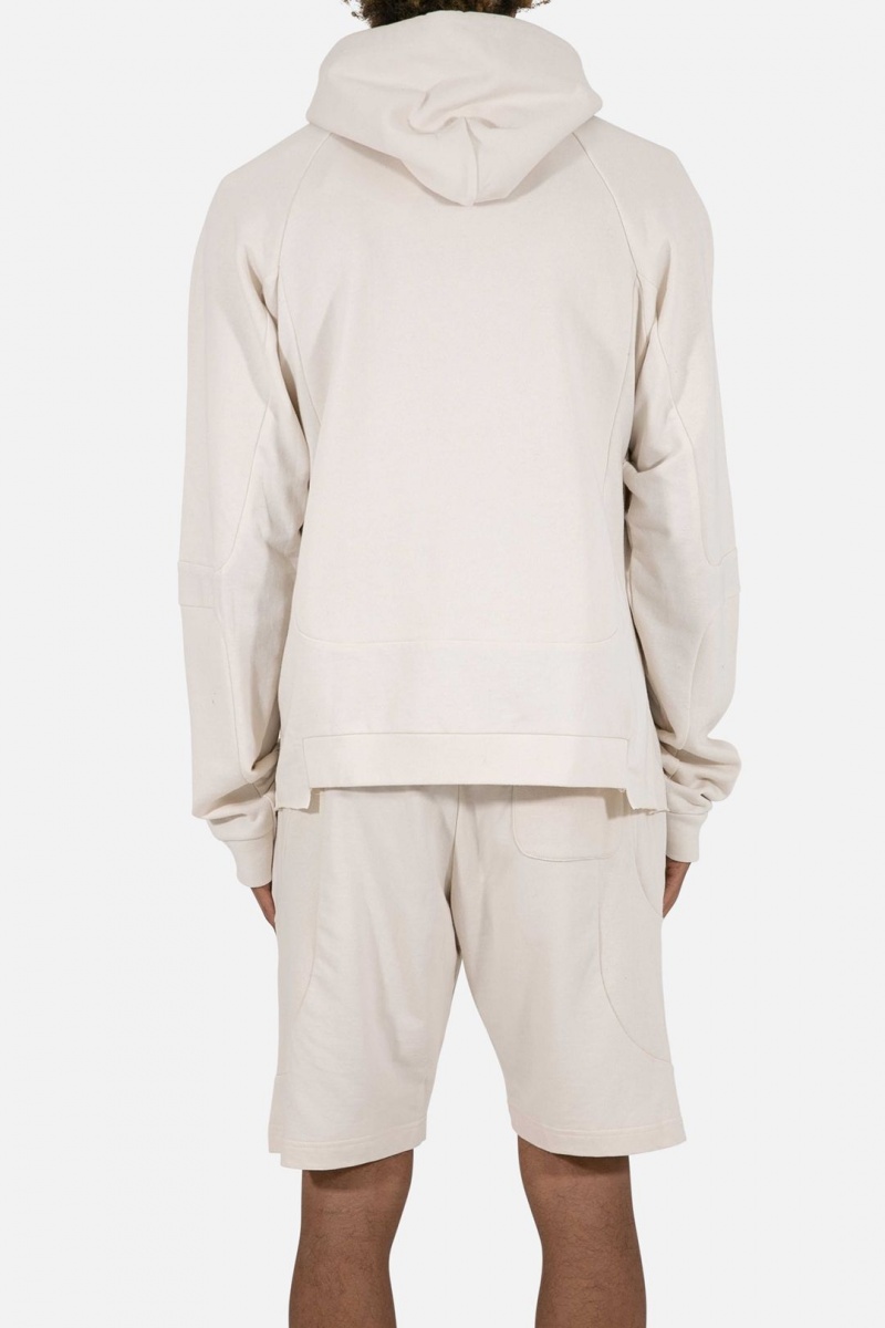 Mnml Geo Paneled Hoodie Sweatshirts Off White | FQ32-J1JA