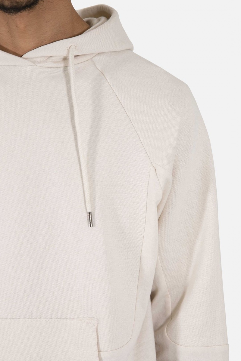 Mnml Geo Paneled Hoodie Sweatshirts Off White | FQ32-J1JA