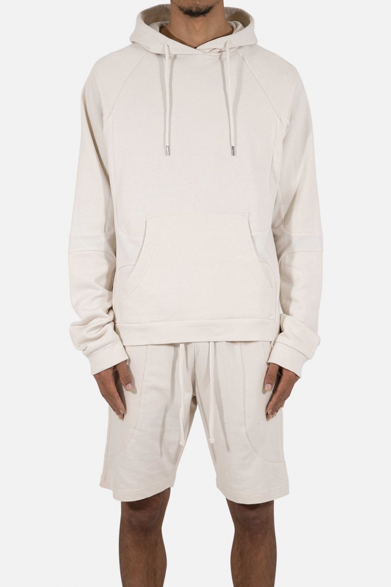 Mnml Geo Paneled Hoodie Sweatshirts Off White | FQ32-J1JA