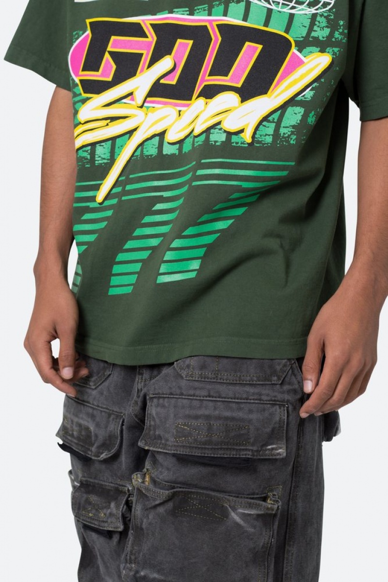 Mnml God Speed Tee Tees Green | WG46-R9LK