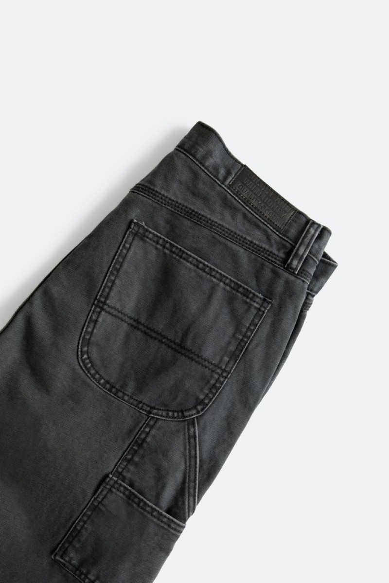 Mnml Good Carpenter Pants Pants & Chinos Vintage Black | VE62-L6IQ