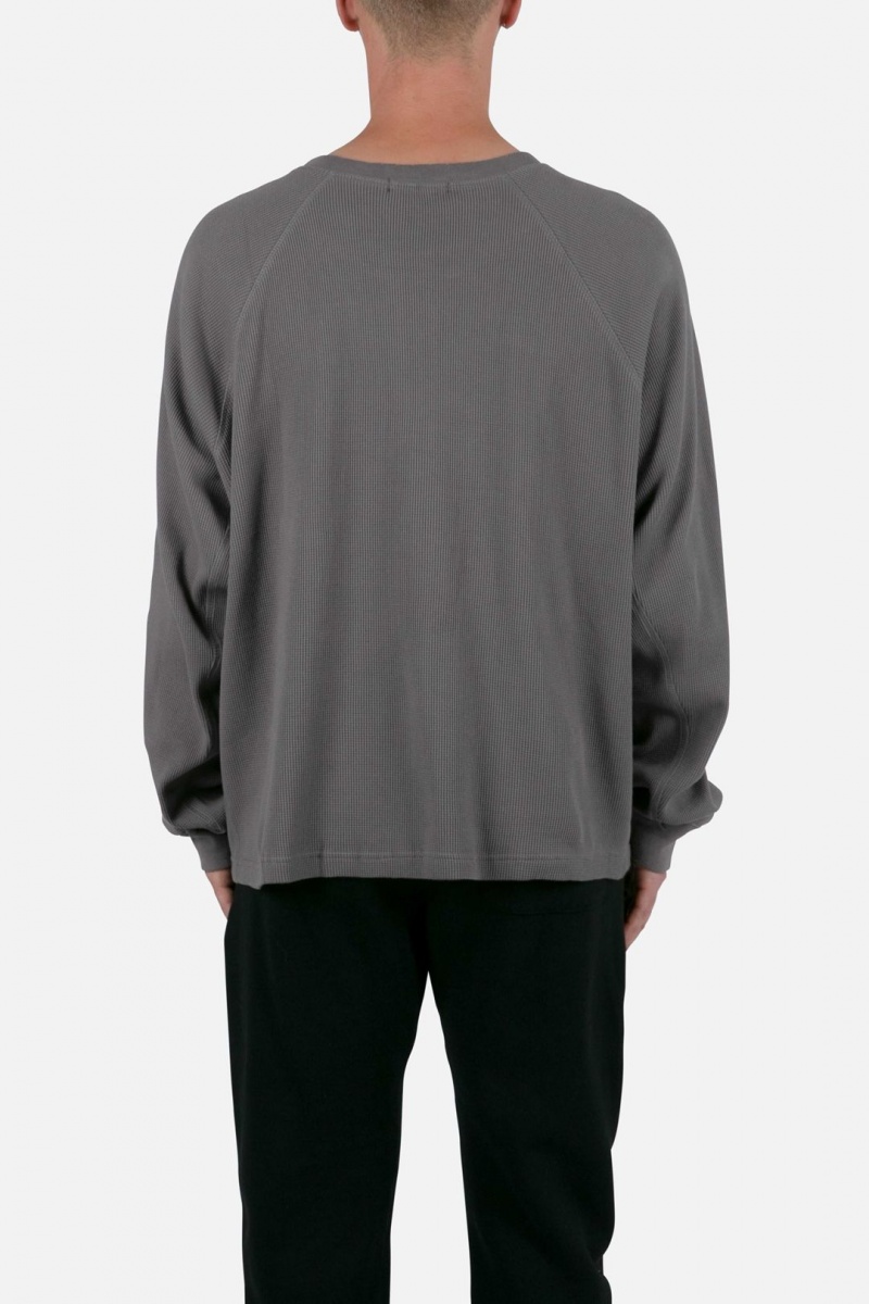 Mnml Heavy Thermal L/S Tee Long Sleeve Tees Grey | QX21-K7QM