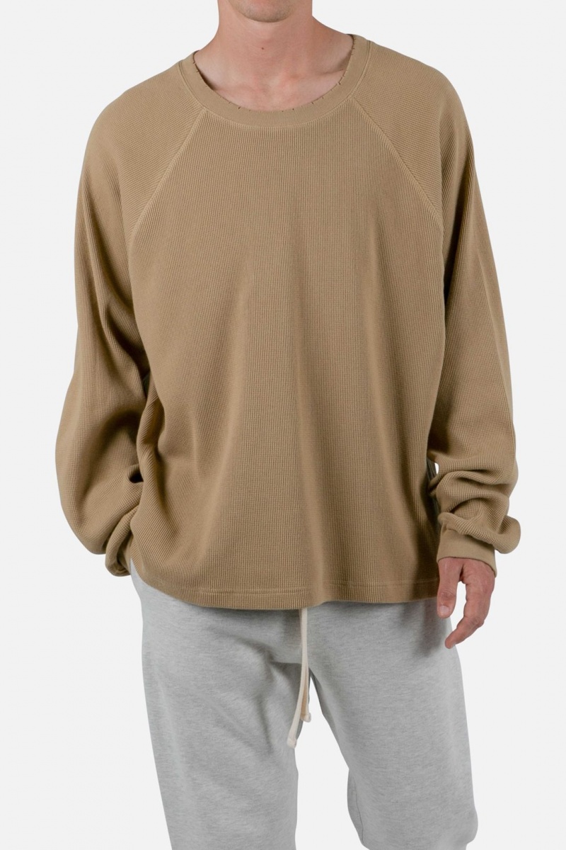 Mnml Heavy Thermal L/S Tee Long Sleeve Tees BROWN | GC82-L4AV