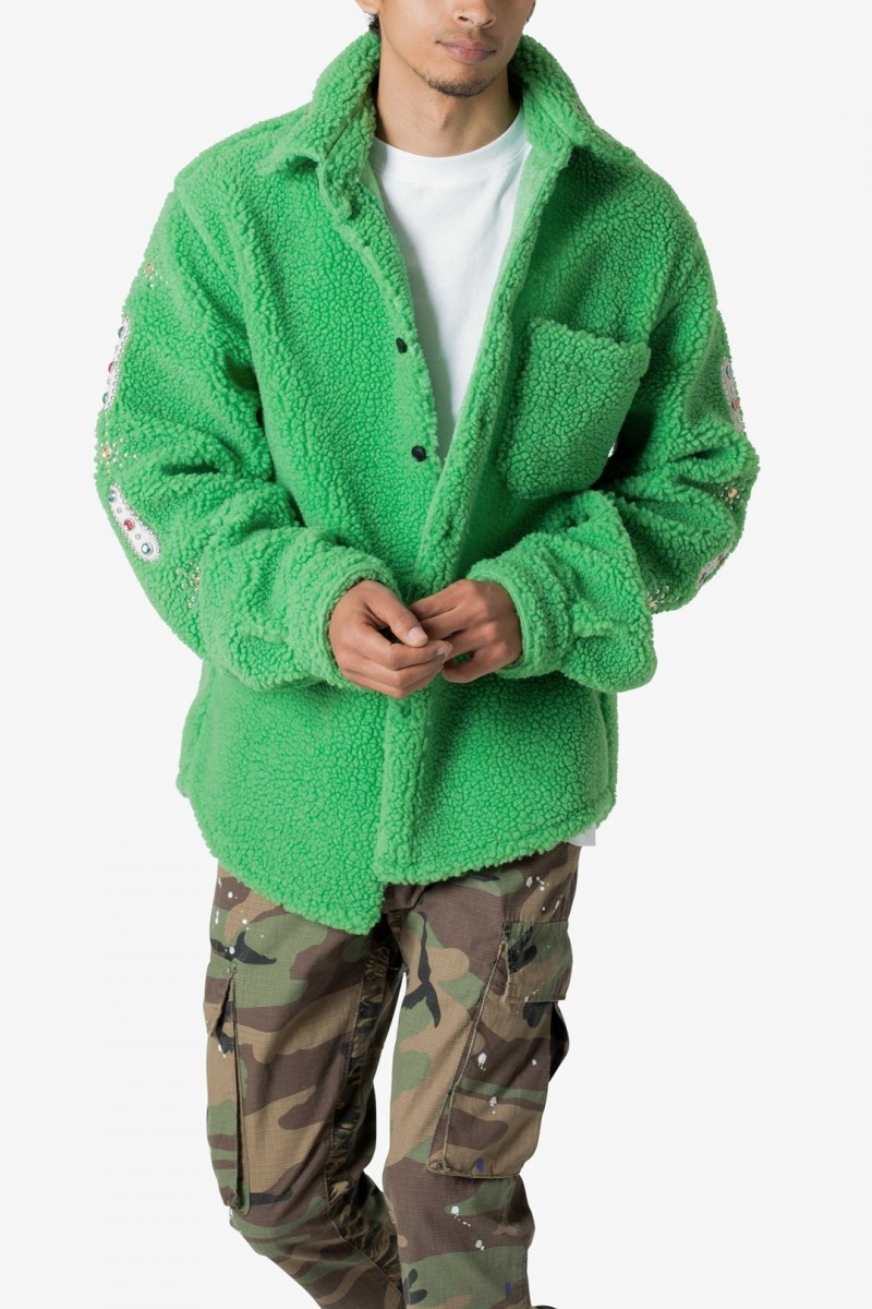 Mnml Jewel Sherpa Jacket Jackets Green | HF29-U1JE