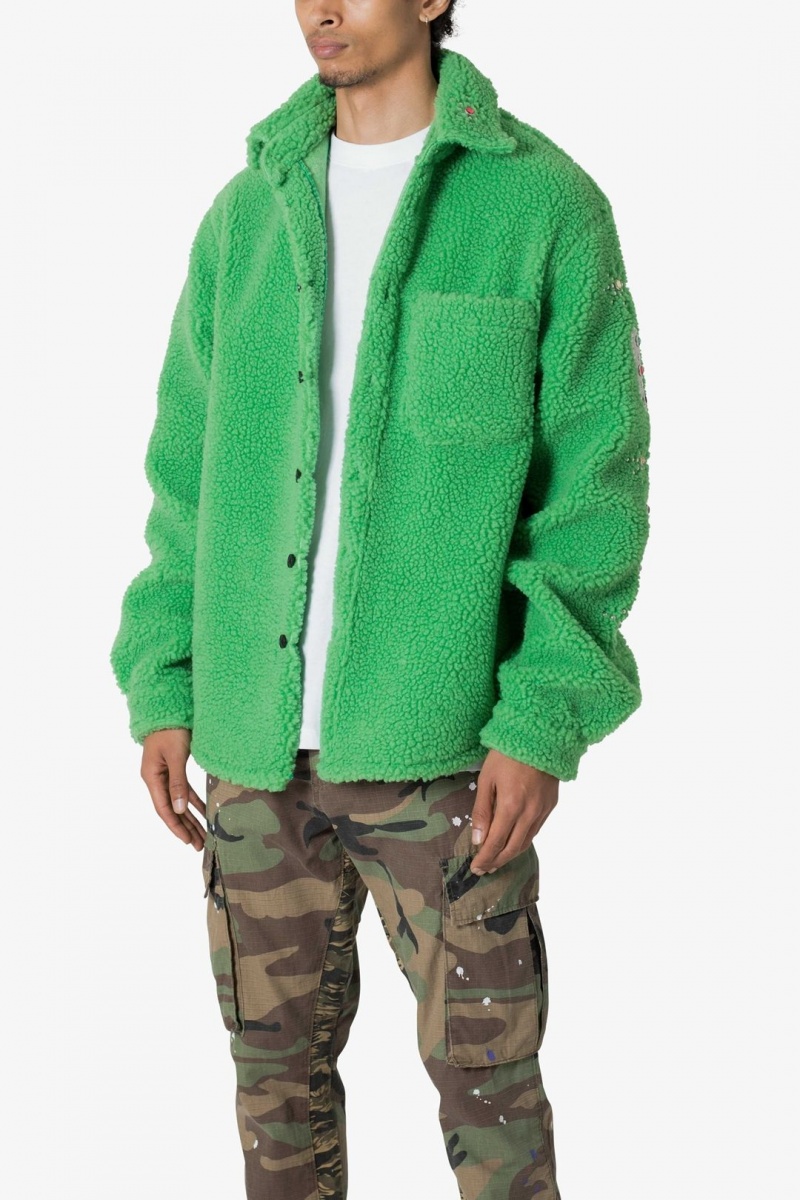 Mnml Jewel Sherpa Jacket Jackets Green | HF29-U1JE