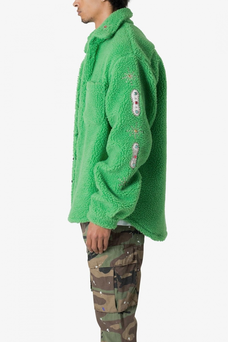 Mnml Jewel Sherpa Jacket Jackets Green | HF29-U1JE