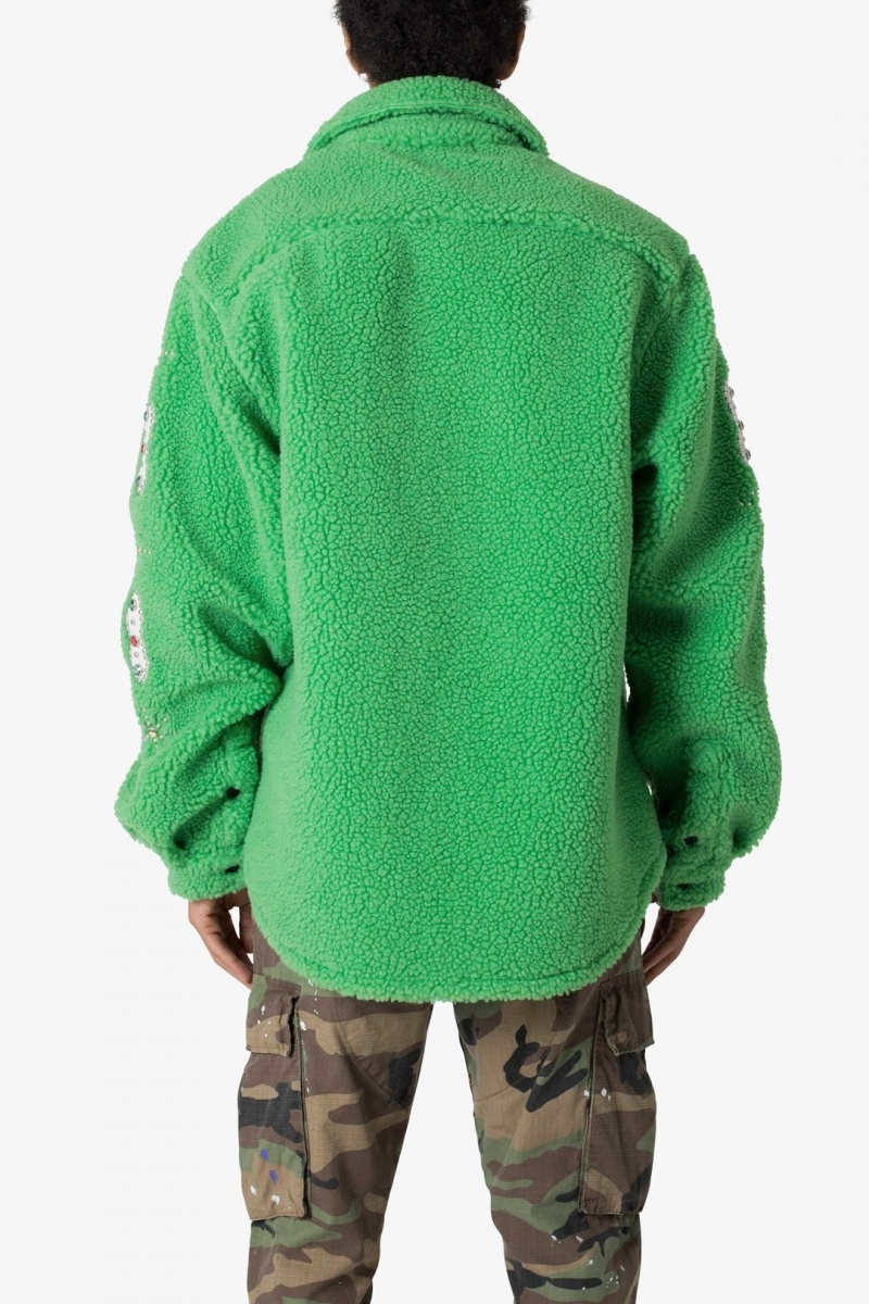 Mnml Jewel Sherpa Jacket Jackets Green | HF29-U1JE