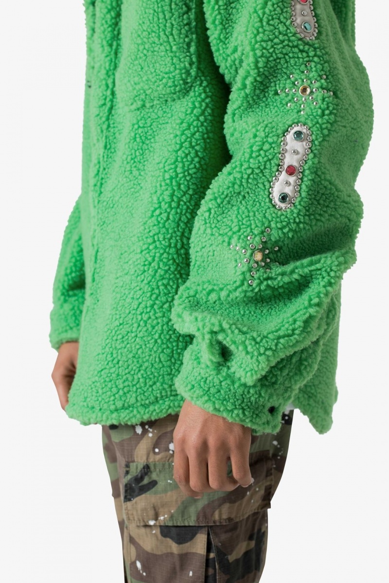 Mnml Jewel Sherpa Jacket Jackets Green | HF29-U1JE