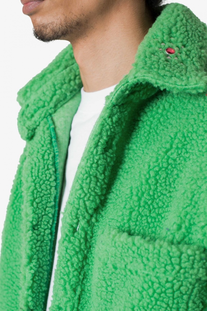 Mnml Jewel Sherpa Jacket Jackets Green | HF29-U1JE