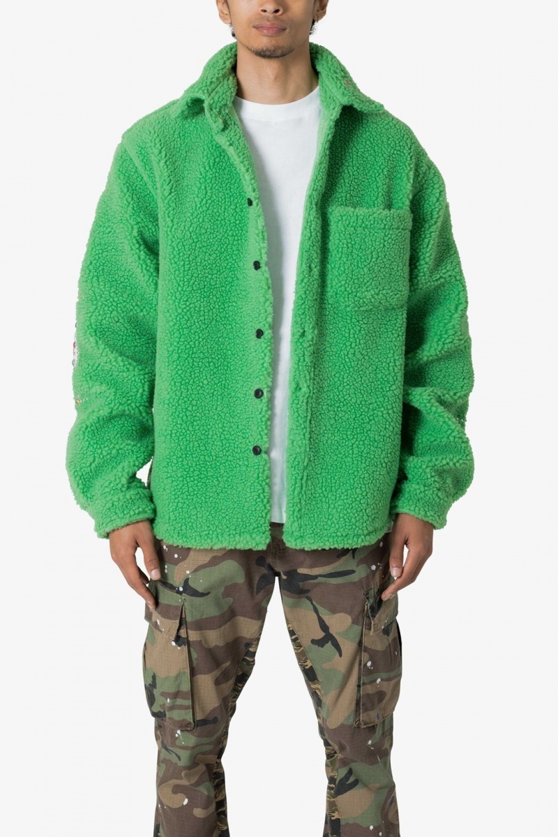 Mnml Jewel Sherpa Jacket Jackets Green | HF29-U1JE