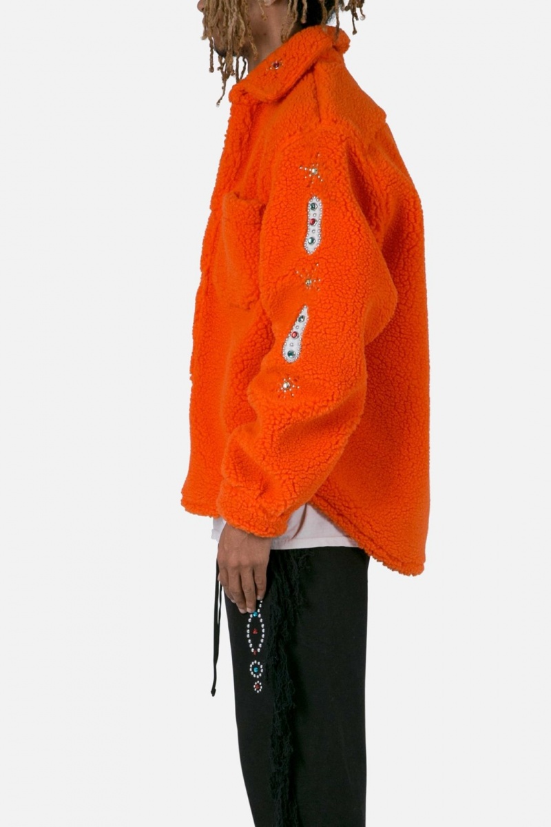 Mnml Jewel Sherpa Jacket Jackets Orange | KA07-K4ZI