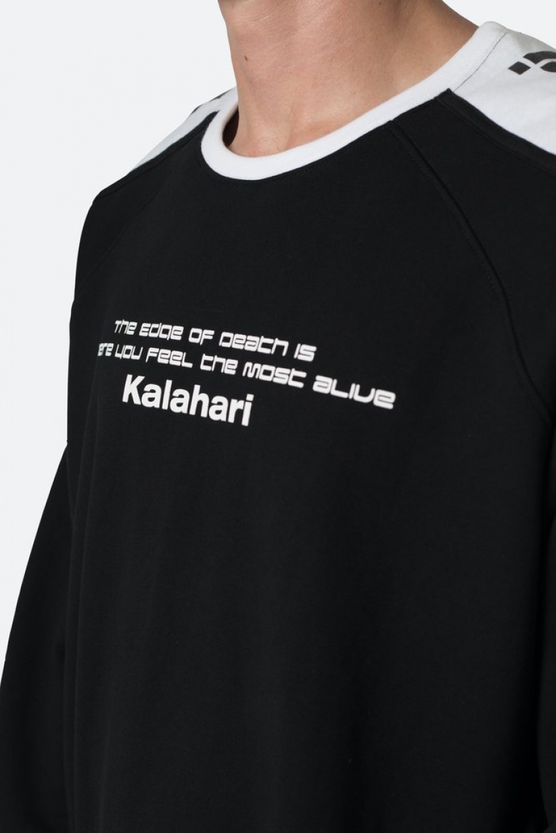 Mnml Kalahari Moto Crewneck Sweatshirts Black | TU87-L9PB