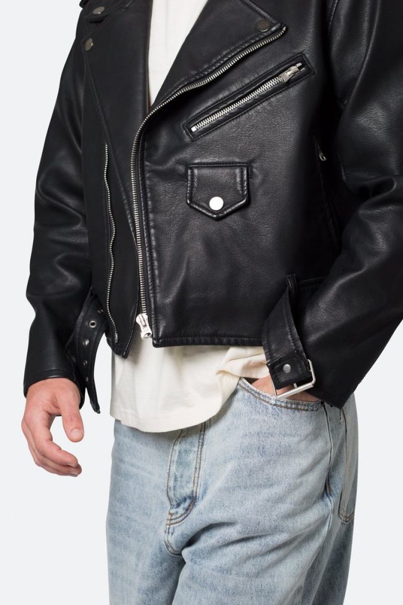 Mnml Leather Moto Jacket Jackets Black | BC51-G0GC