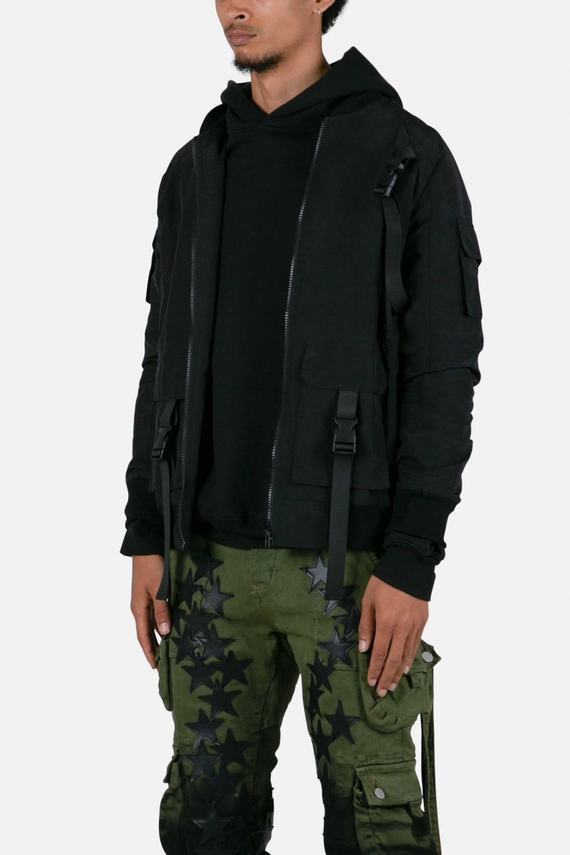 Mnml Lightweight Utility Jacket Jackets Black | OM87-O2VM