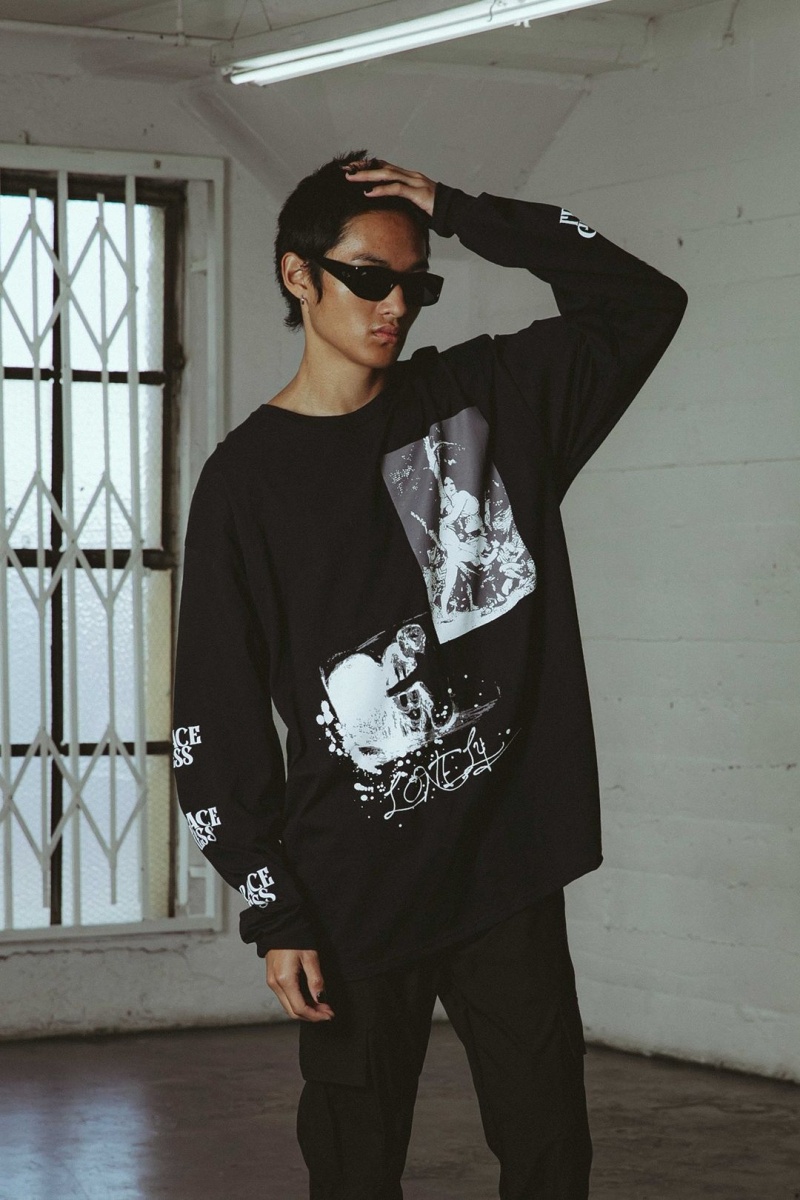 Mnml Lonely L/S Tee Tanks Black | TN01-M9OH