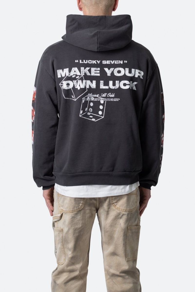 Mnml Lucky Seven Hoodie Hoodies Black | HF43-C0GB