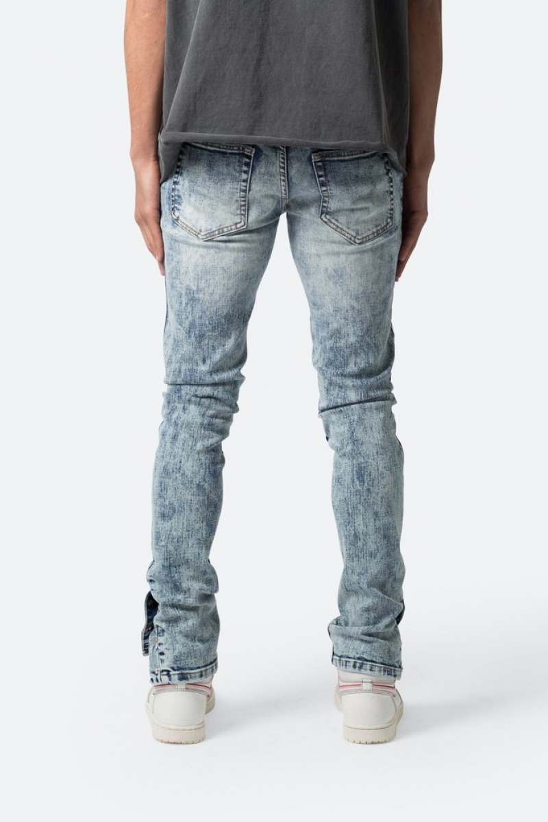 Mnml M588 Snap Slim Denim Straight Denim Vintage Blue | FF91-R4WN