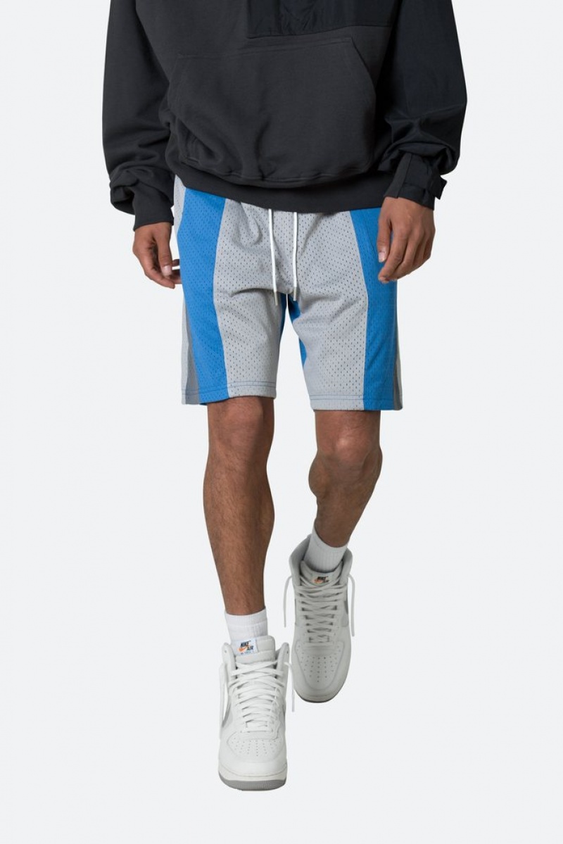 Mnml Mesh Paneled Shorts Shorts Blue/Grey | PB89-U7DV