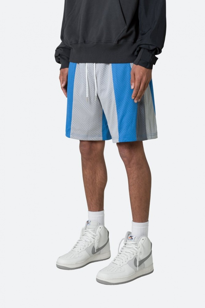 Mnml Mesh Paneled Shorts Shorts Blue/Grey | PB89-U7DV