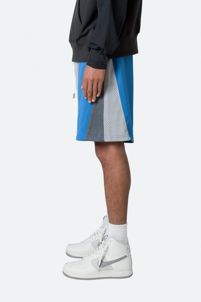 Mnml Mesh Paneled Shorts Shorts Blue/Grey | PB89-U7DV