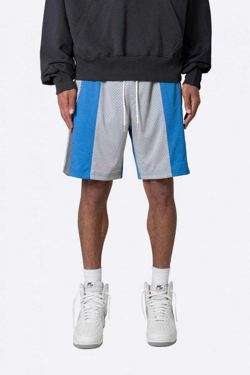 Mnml Mesh Paneled Shorts Shorts Blue/Grey | PB89-U7DV