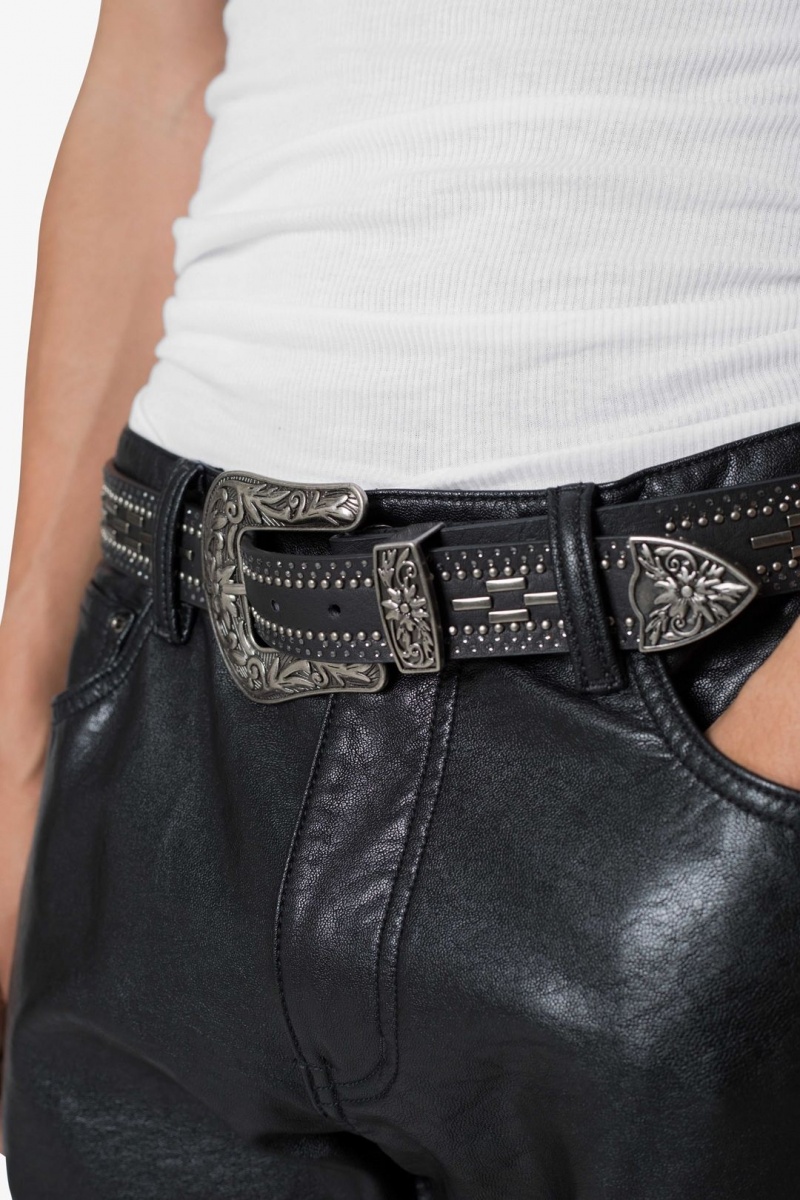 Mnml Metal Studded Belt Belts Black | PQ46-S7TW