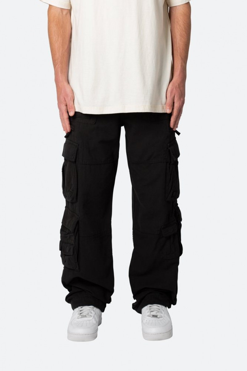 Mnml Military Cargo Pants Cargos Black | EN66-S9MW