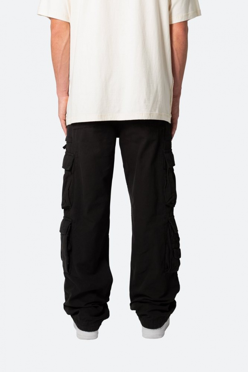 Mnml Military Cargo Pants Cargos Black | EN66-S9MW