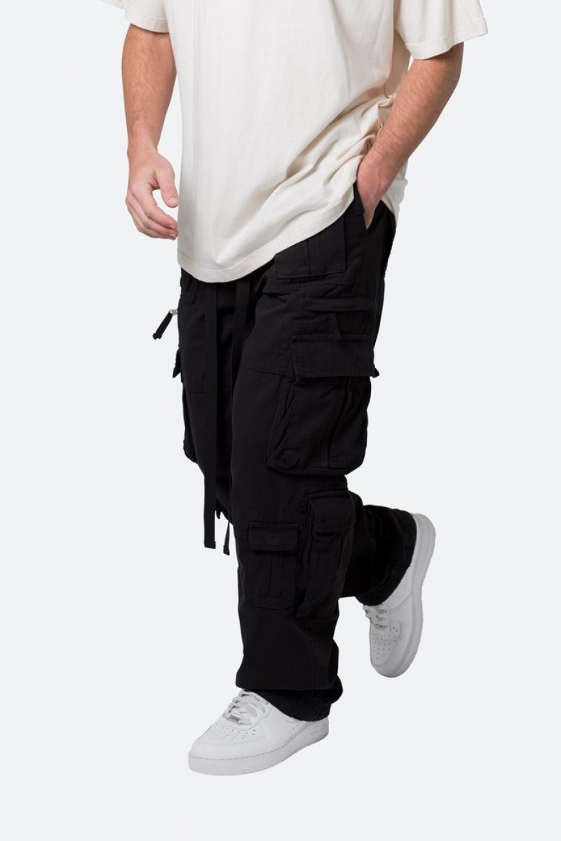 Mnml Military Cargo Pants Cargos Black | EN66-S9MW