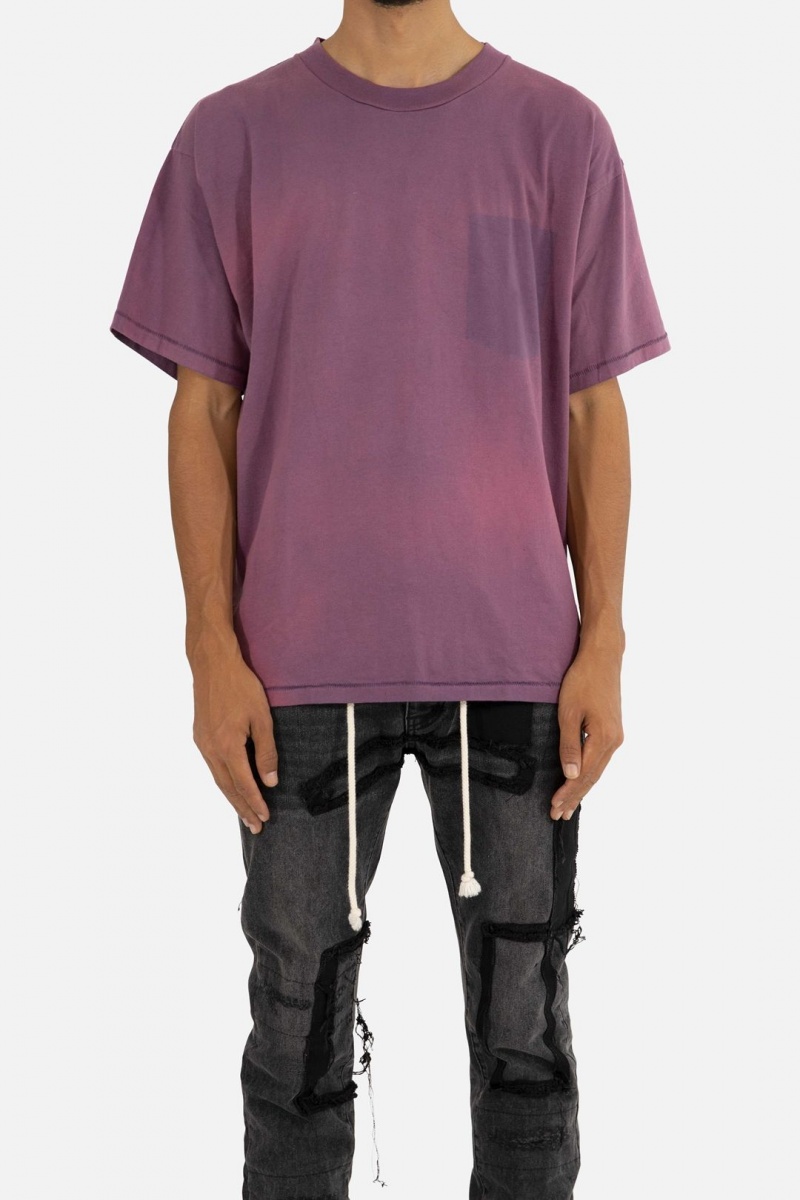 Mnml Missing Pocket Tee Tanks Purple | DX18-D3CQ