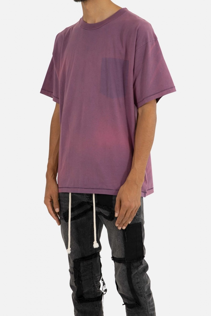 Mnml Missing Pocket Tee Tanks Purple | DX18-D3CQ