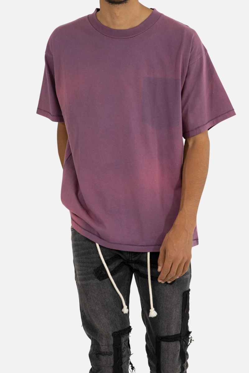 Mnml Missing Pocket Tee Tanks Purple | DX18-D3CQ