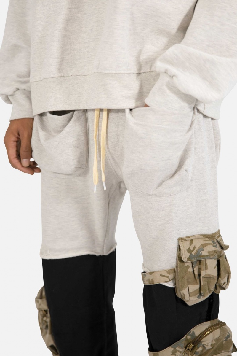 Mnml Mixed Material Cargo Pants Cargos Black/Grey | UW31-Y3EM