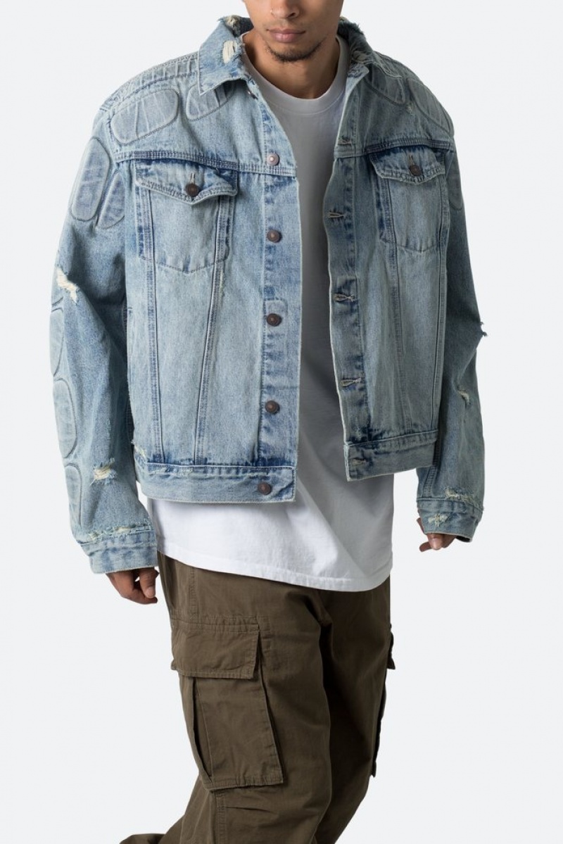 Mnml Moto Trucker Jacket Jackets Blue | AB07-A9ES