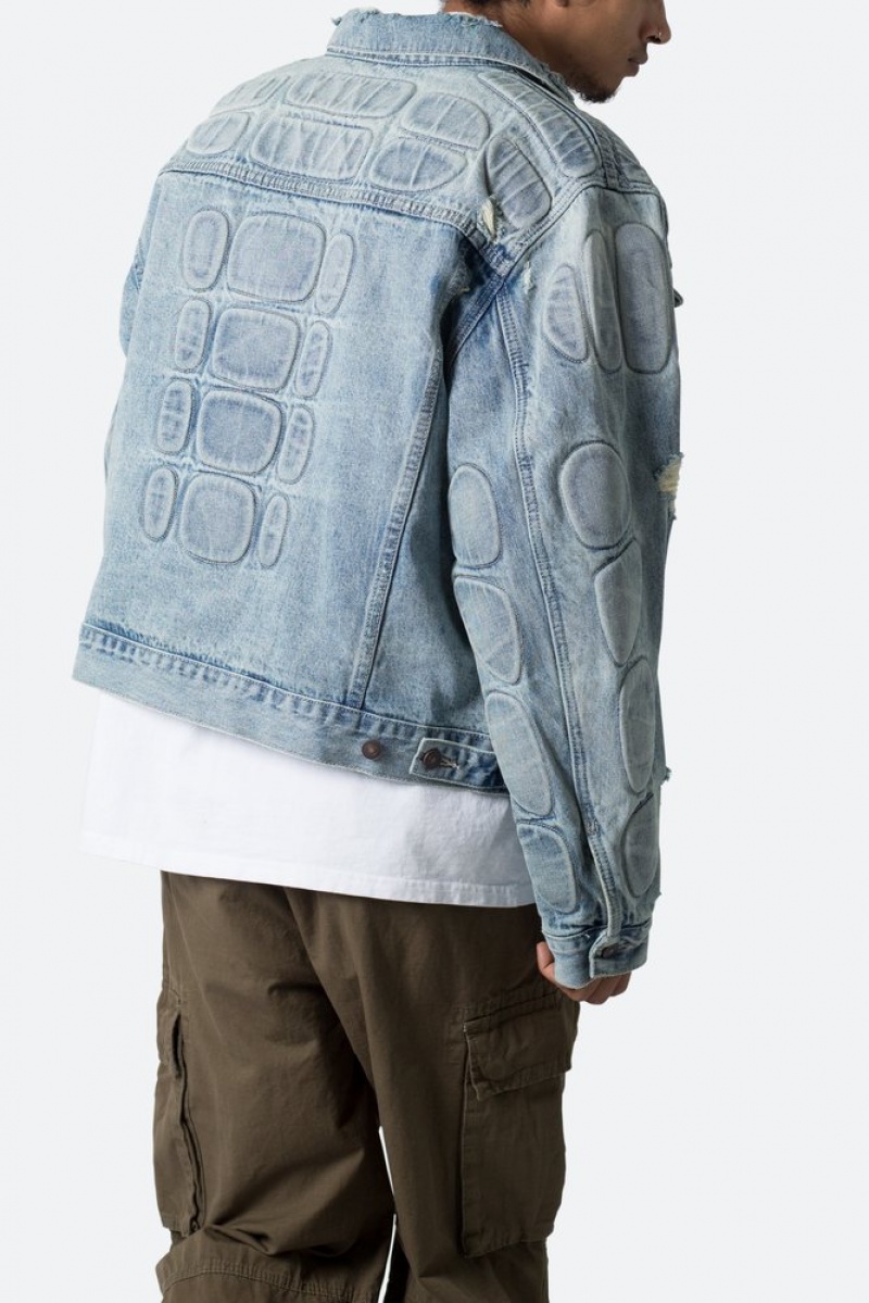 Mnml Moto Trucker Jacket Jackets Blue | AB07-A9ES