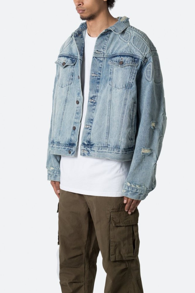 Mnml Moto Trucker Jacket Jackets Blue | AB07-A9ES