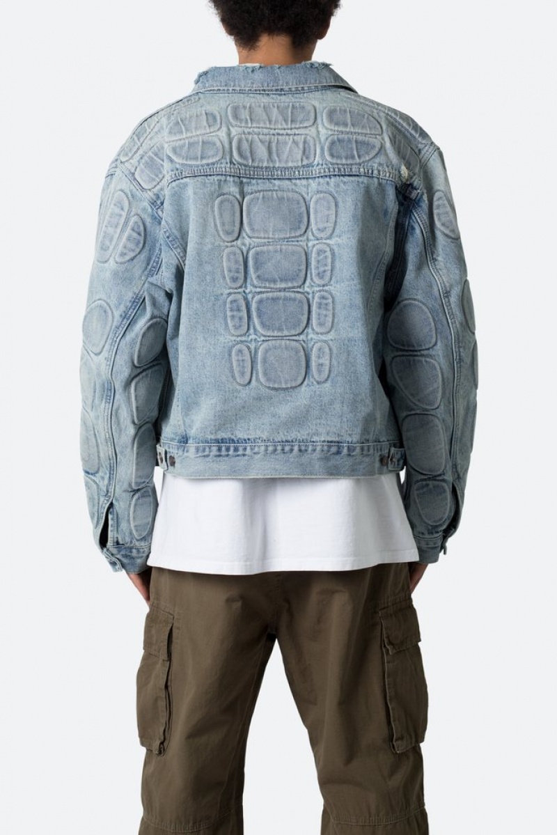 Mnml Moto Trucker Jacket Jackets Blue | AB07-A9ES