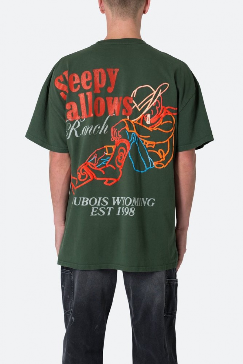 Mnml Neon Cowboy Tee Tees Green | KX37-R9NZ